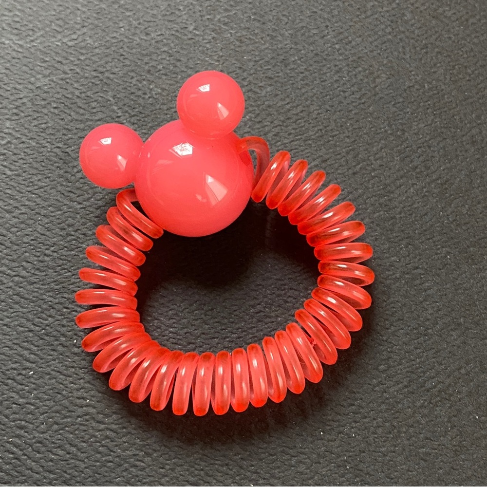 Disney Minnie Mouse Stretchy hair loop Spiral Coil red